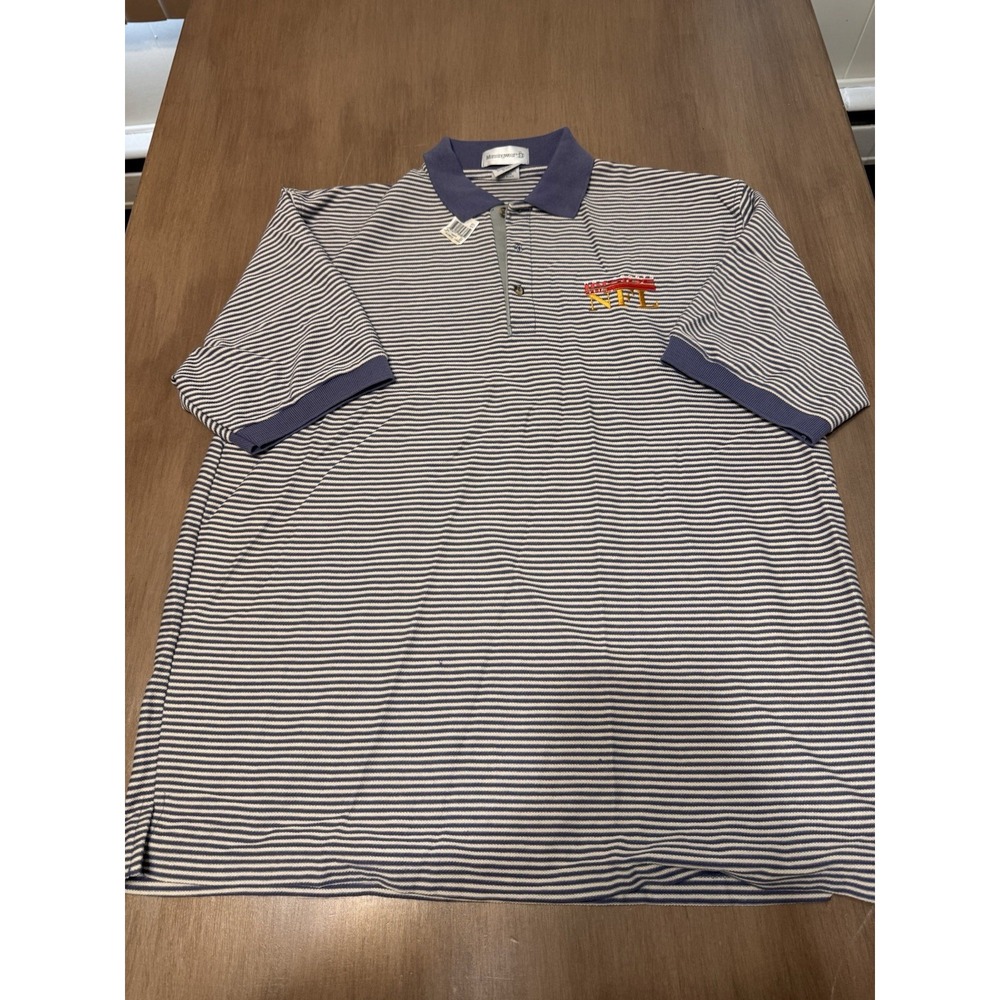 Vintage 90s Munsingwear Inside The NFL HBO Sports Polo Shirt XL NWT Striped